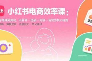 （15840期）小红书电商高阶全栈课：店铺搭建-商品运营-流量获取-内容生产-数据优化-云创智库