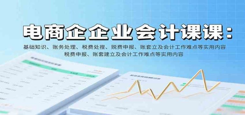 电商企业会计课：基础知识、账务处理、税费申报、账套建立及会计工作难点等实用内容-云创智库