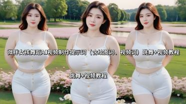 微胖女孩舞蹈AI视频制作提示词（含绘图词、视频词） 跳舞+视频教程