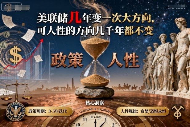 付费文章：美联储几年变一次大方向，可人性的方向几千年都不变-云创智库