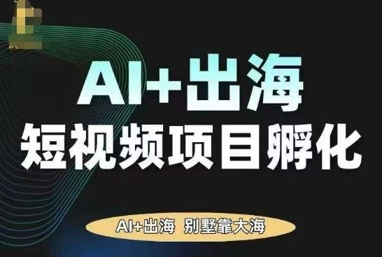 AI·TikTok AI+出海短视频项目孵化，陪你从0-1借助AI实现出海变现-云创智库