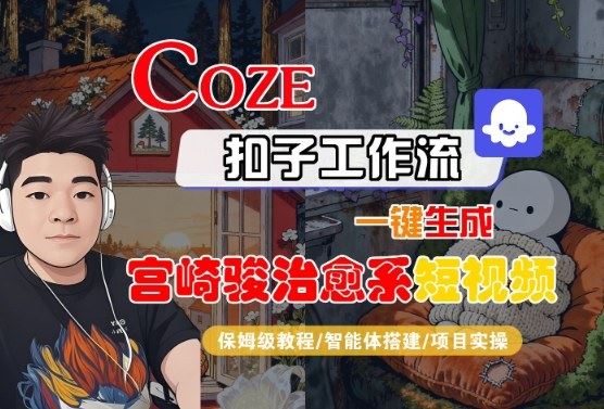 Coze扣子智能体工作流一键生成“宫崎骏治愈系“短视频，全流程保姆级教学-云创智库
