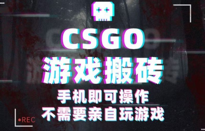 CSGO游戏挂机捡漏，单日扫货500+，年底小高峰上车可吃肉，手机即可操作兼职副业-云创智库