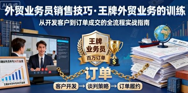外贸业务员销售技巧，王牌外贸业务的训练-云创智库