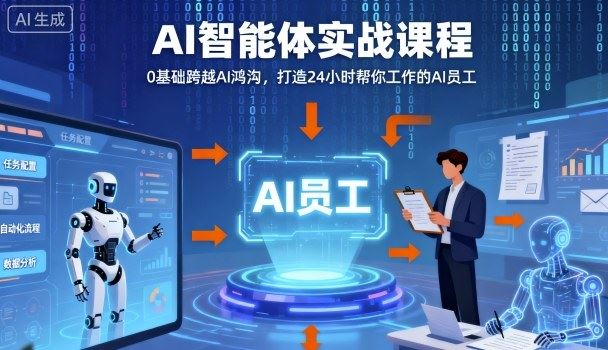 Ai智能体实战课程，0基础跨越Ai鸿沟，打造24小时帮你工作的Ai员工，打破常规，以实战定义Ai-云创智库