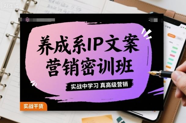养成系IP文案营销密训班，实战中学习真高级营销-云创智库