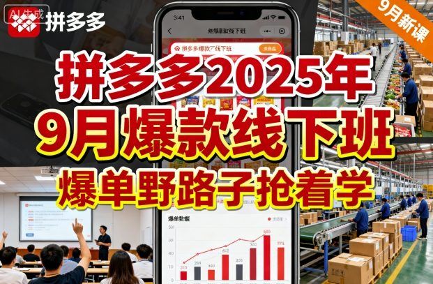 拼多多2025年9月爆款线下班，爆单野路子抢着学-云创智库