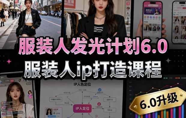 服装人发光计划6.0，服装人ip打造课程，文案创富篇-生活圈写作篇-客户思维篇-专业圈写作篇-技能实操篇-公域获客篇-云创智库