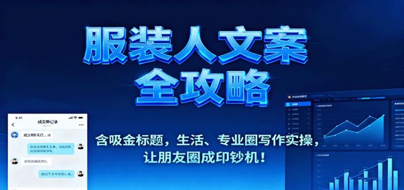 服装人文案全攻略，含吸金标题，生活、专业圈写作实操，让朋友圈成印钞机！-云创智库