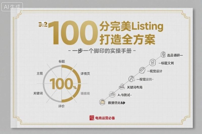 100分完美Listing打造全方案，想要完美listing必须是需要一步一个脚印的-云创智库