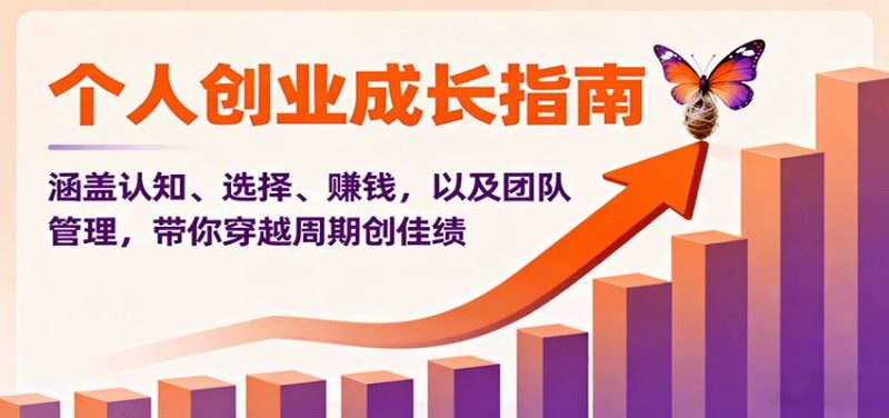 个人创业成长指南：涵盖认知、选择、赚钱，以及团队管理，带你穿越周期创佳绩-云创智库