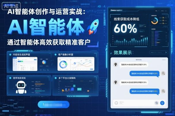 AI智能体创作与运营实战，实体门店通过智能体高效获取精准客户-云创智库