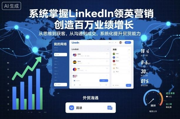 系统掌握LinkedIn领英营销，创造百万业绩增长，从思维到获客，从沟通到成交，系统化提升外贸能力-云创智库