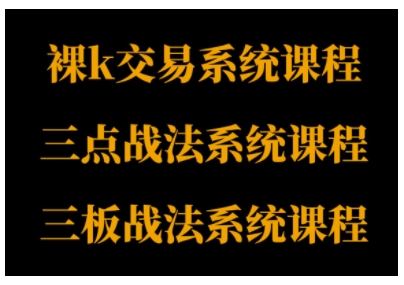 裸K体系、三点体系、三板体系三套系统课程，从基础到进阶，助力交易者构建系统化交易思路-云创智库