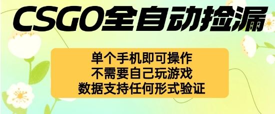 自动挂G捡漏，不用自己挂G不用玩游戏，一个手机即可操作，新手小白轻松月入1W+【揭秘】-云创智库