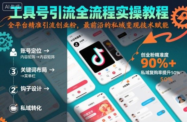工具号引流全流程保姆级实操教程，全平台精准引流创业粉，最前沿的私域变现技术赋能-云创智库