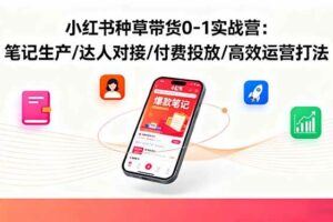 （16312期）小红书精准引流变现：突破传统副业思维，掌握精准引流方法，实现私域转化-云创智库