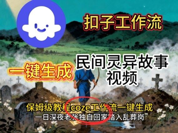 Coze扣子工作流一键生成民间灵异故事视频，保姆级教程搭建教学-云创智库