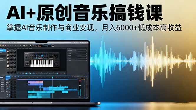 （16324期）AI+原创音乐搞钱课：掌握AI音乐制作与商业变现，月入6000+低成本高收益-云创智库