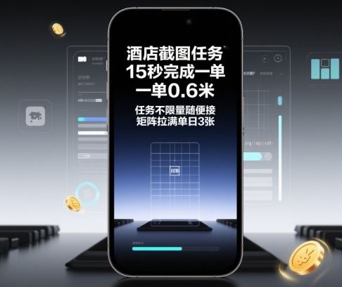酒店截图任务，15秒完成一单，一单0.6米，任务不限量随便接，矩阵拉满单日3张【揭秘】-云创智库