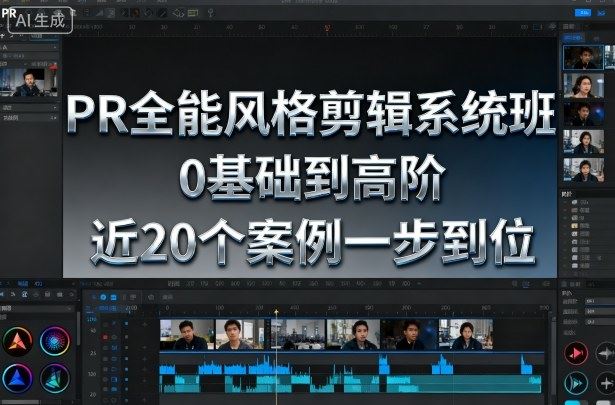 PR全能风格剪辑系统班，0基础到高阶，近20个案例一步到位-云创智库