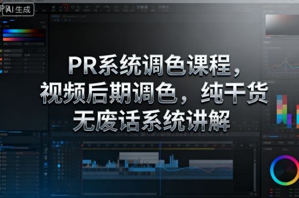 PR系统调色课程，视频后期调色，纯干货无废话系统讲解-云创智库