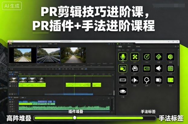 PR剪辑技巧进阶课，PR插件+手法进阶课程-云创智库
