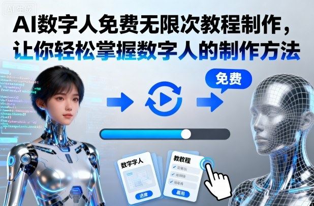 AI数字人免费无限次教程制作，让你轻松掌握数字人的制作方法-云创智库