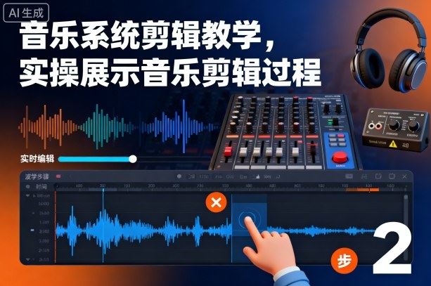 音乐系统剪辑教学，实操展示音乐剪辑过程-云创智库