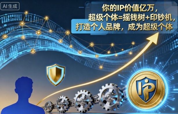 你的IP价值亿万，超级个体=摇钱树+印钞机，打造个人品牌，成为超级个体-云创智库