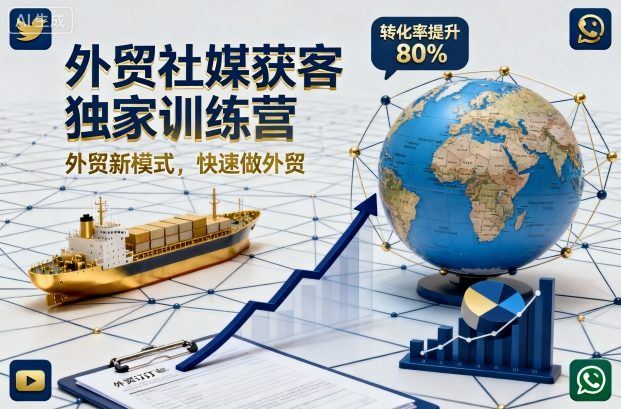 外贸社媒获客独家训练营，外贸新模式，快速做外贸-云创智库
