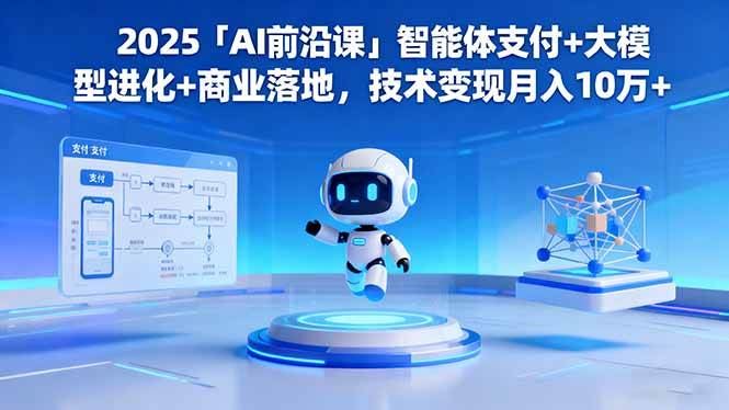 （16384期）2025「AI前沿课」智能体支付+大模型进化+商业落地，技术变现月入10万+-云创智库