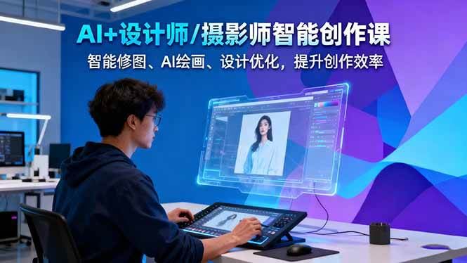 AI+设计师/摄影师智能创作课：智能修图、AI绘画、设计优化，提升创作效率-云创智库