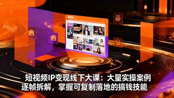 （16410期）短视频IP变现线下大课：大量实操案例逐帧拆解，掌握可复制落地的搞钱技能-云创智库