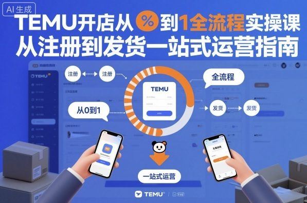 TEMU开店从0到1全流程实操课，从注册到发货一站式运营指南-云创智库