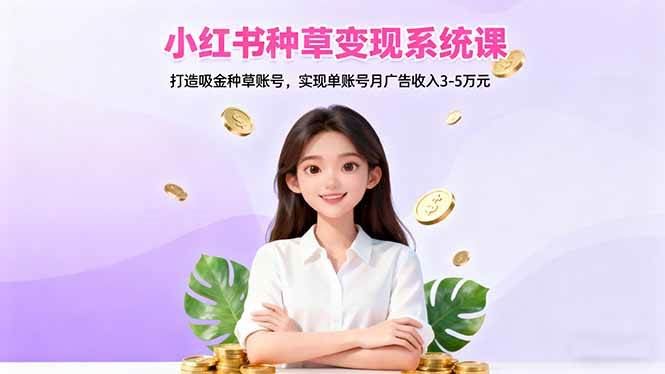 （16468期）小红书种草变现系统课：打造吸金种草账号，实现单账号月广告收入3-5万元-云创智库