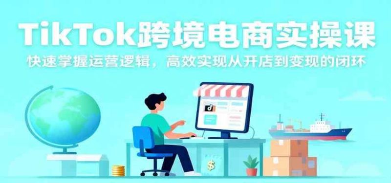 TikTok跨境电商实操课，快速掌握运营逻辑，高效实现从开店到变现的闭环-云创智库