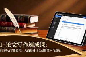 （16572期）全面的AI论文写作实战营：九大核心模块，实现从论文小白到高效产出的跨越-云创智库