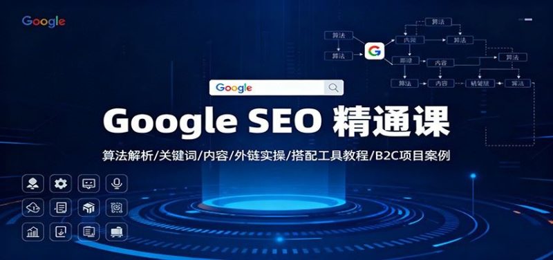 Google SEO 精通课：算法解析/关键词/内容/外链实操/搭配工具教程/B2C项目案例-云创智库