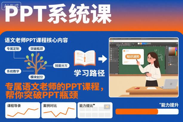 PPT系统课，专属语文老师的PPT课程，帮你突破PPT瓶颈-云创智库