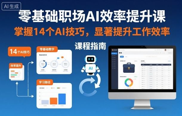 零基础职场AI效率提升课，掌握14个AI技巧，显著提升工作效率-云创智库