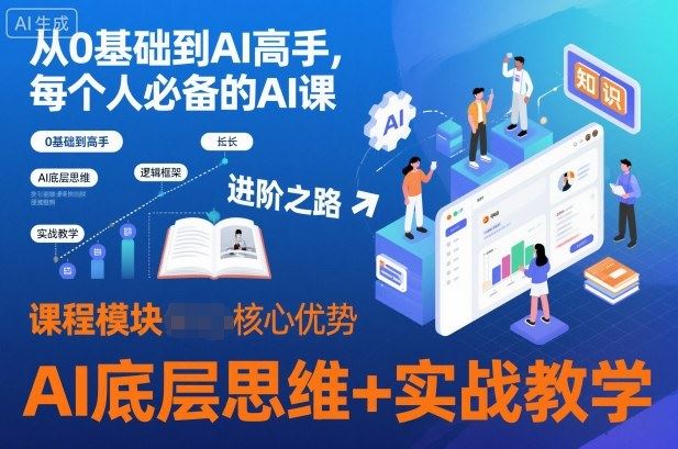 从0基础到AI高手，每个人必备的AI课，AI底层思维+实战教学-云创智库