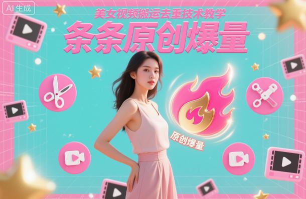 美女视频搬运去重技术教学，条条原创爆量-云创智库