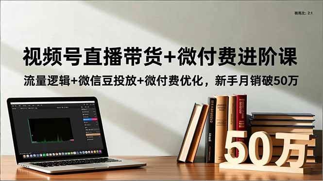 （16684期）视频号直播带货+微付费进阶课：流量逻辑+微信豆投放+微付费优化，新手月销破50万-云创智库