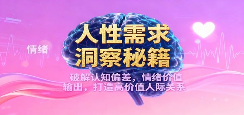 人性需求洞察秘籍，破解认知偏差，情绪价值输出，打造高价值人际关系-云创智库