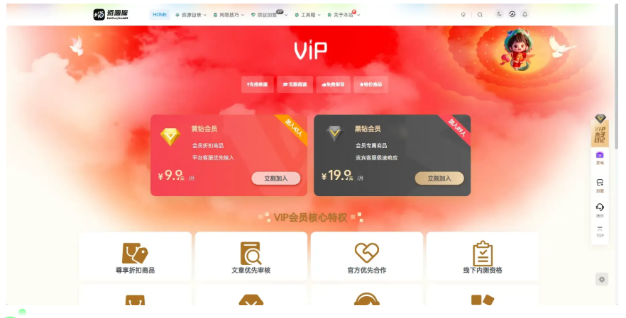 子比主题美化 – 添加一个VIP会员详情页面-云创智库