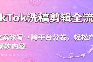 TikTok跨境电商全流程，店铺注册、选品上架、短视频带货、达人合作，新手快速起店-云创智库