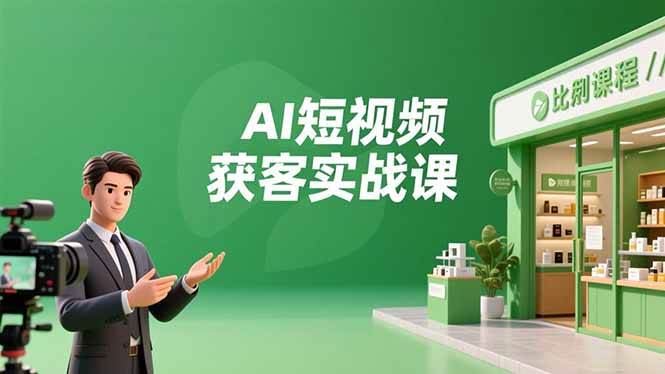 （16747期）AI短视频获客实战课，数字人创作、实体行业应用、精准引流，30天获取客源月入6万+-云创智库