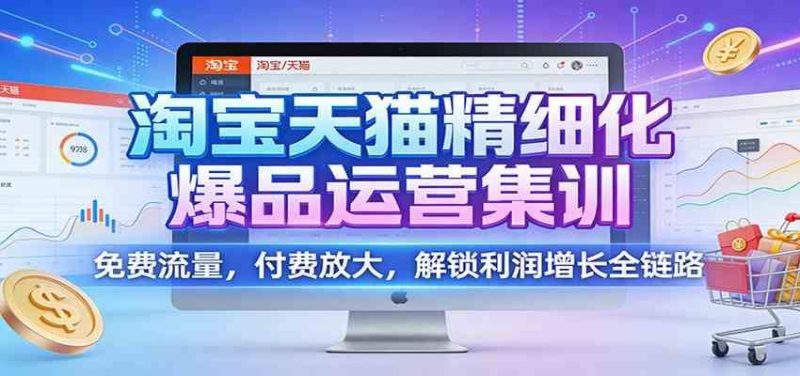 淘宝天猫精细化爆品运营集训：免费流量，付费放大，解锁利润增长全链路-云创智库