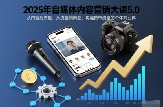2025年自媒体内容营销大课5.0，从内容到流量，从流量到商业，构建自带流量的个体商业体-云创智库